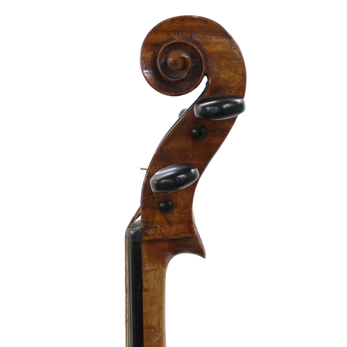 2504 - Dresden School three-quarter size violoncello circa 1900, 27 1/2