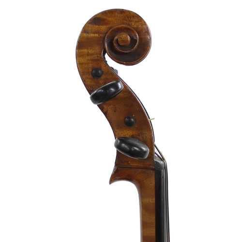 2504 - Dresden School three-quarter size violoncello circa 1900, 27 1/2