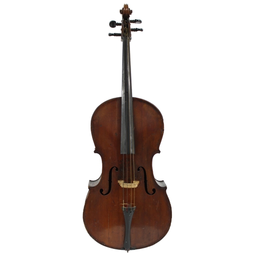 2504 - Dresden School three-quarter size violoncello circa 1900, 27 1/2