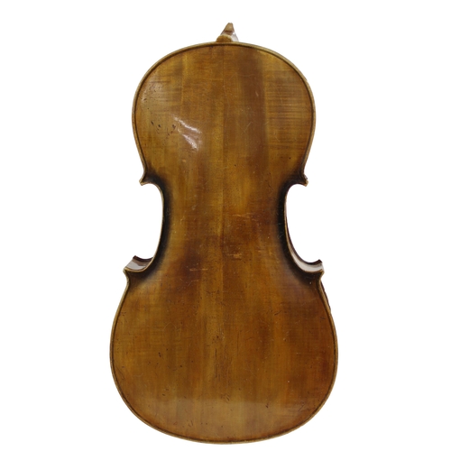 2507 - Early 20th century German three-quarter size violoncello,  27 3/4