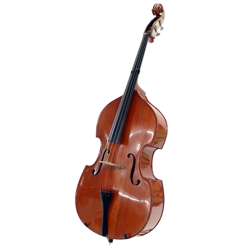 2513 - Contemporary double bass circa 1970, length of back 43 1/2