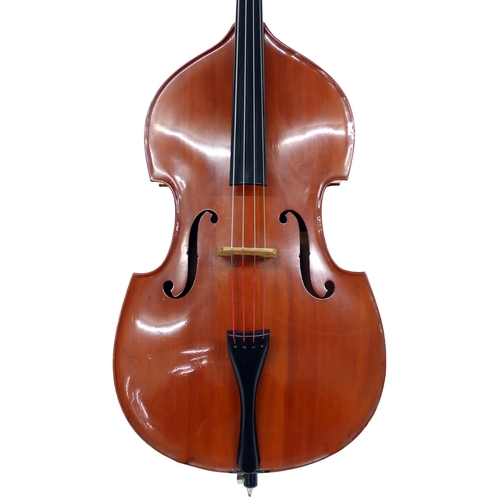 2513 - Contemporary double bass circa 1970, length of back 43 1/2