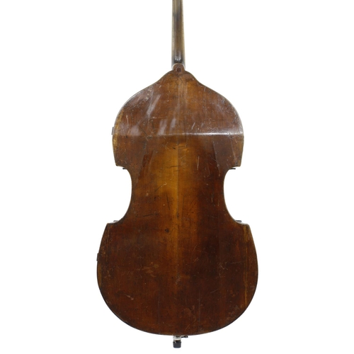 2515 - Late 19th century German double bass, length of back 43 5/8