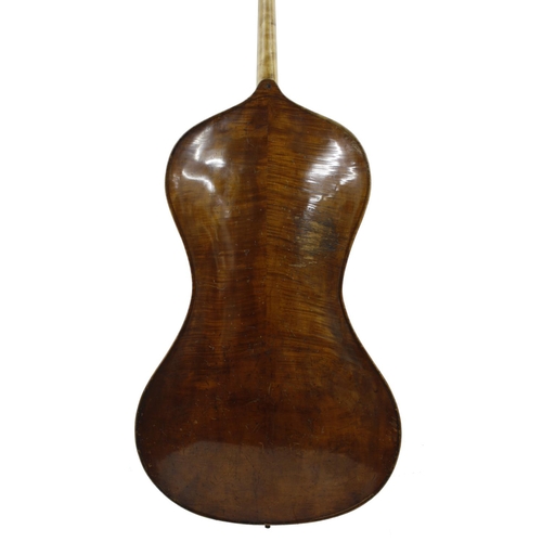 2516 - Good late 19th century German corner-less double bass by and stamped Falero, Patent Angelo, Adorf...... 