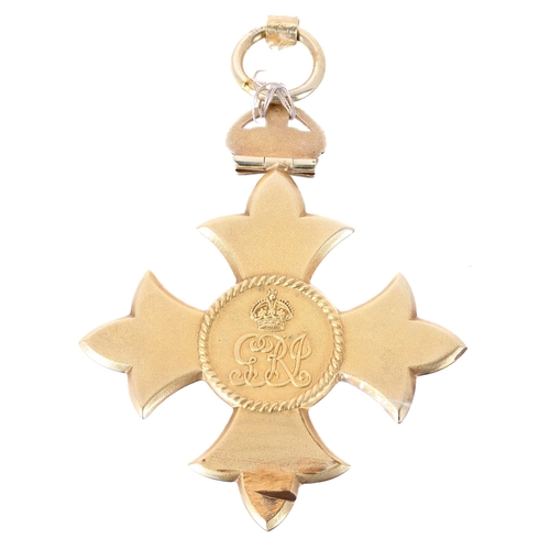 390 - Order of the British Empire C.B.E medal, gilt and enamel, 54.6gm, width 63mm