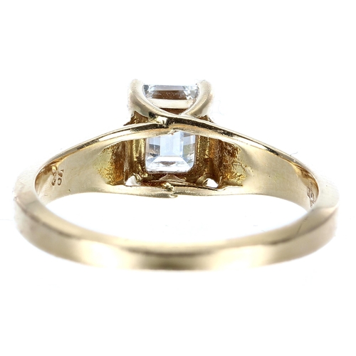 209 - 18ct millennium-cut diamond set ring, 0.80ct approx, clarity VS, colour G-H, width 7mm, 4.7gm, ring ... 