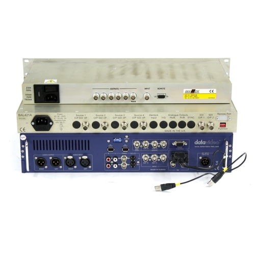 3056 - Datavideo DAC-30R DV/analogue bi-directional converter rack unit; together with a Bal 421 SDI quad s... 