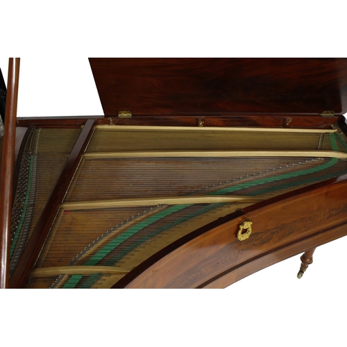 1502 - Fine mid 19th century mahogany grand piano by and inscribed Boisselot & Fils, Facteurs du Roi, M... 