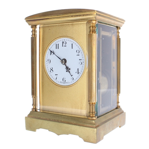 1236 - French carriage clock striking on a gong, the 1.75