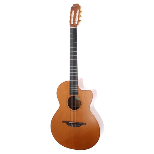 77 - Lowden S25J electro-acoustic nylon string guitar, made in Northern Ireland, ser. no. 4xx2; Back and ... 