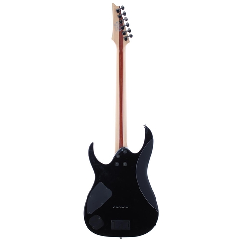 79 - 2013 Ibanez RGIR20FE Iron Label electric guitar, made in Indonesia; Body: black finish, a few surfac... 