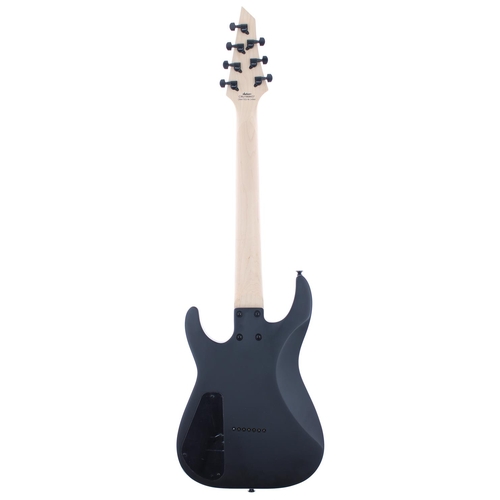 80 - Jackson JS22-7 Dinky Arch Top seven string electric guitar; Body: matt black finish: Neck: maple; Fr... 