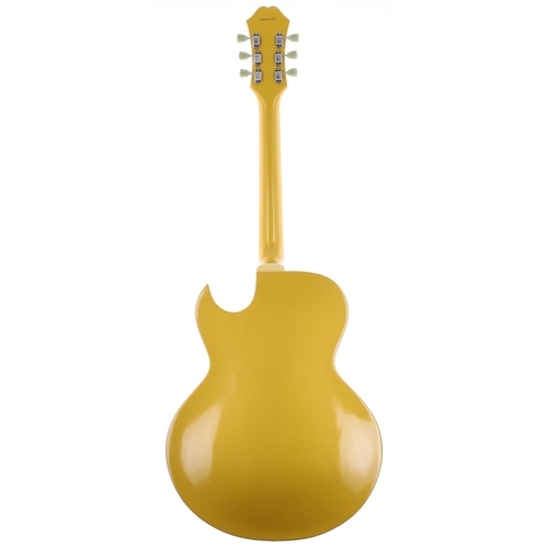 84 - 2004 Epiphone ES-295 hollow body electric guitar, made in Korea, ser. no. U04xxxxx5; Body: gold fini... 