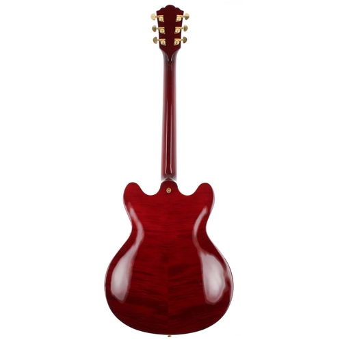 86 - 2006 Washburn HB35WR semi-hollow body electric guitar, made in China, ser. no. N06xxxxx6; Body: wine... 