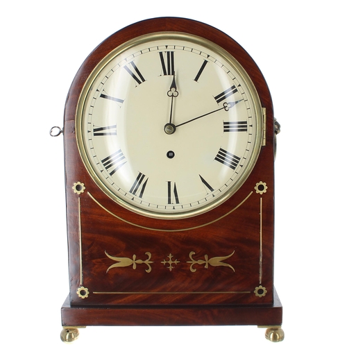 1515 - English mahogany single fusee bracket clock, the 8