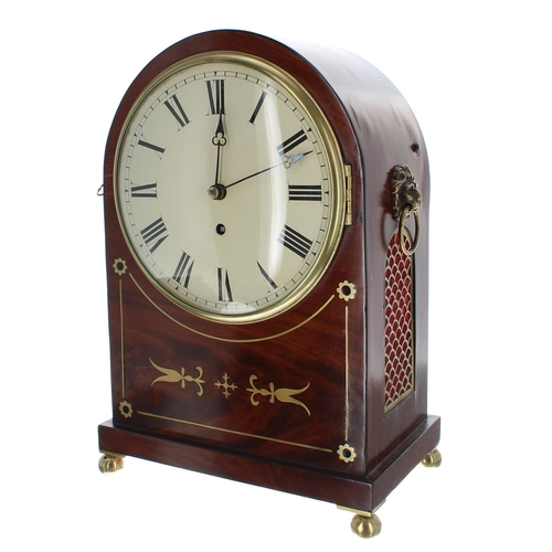 1515 - English mahogany single fusee bracket clock, the 8