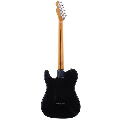 111 - Custom made T-type electric guitar; Body: black finish, scuffs, scratches and marks all-over; Neck: ... 