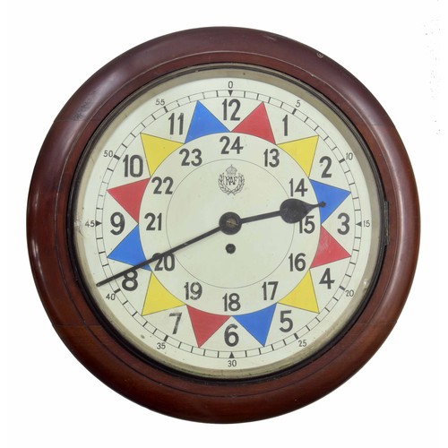 1701 - Good RAF single fusee operations room  sector clock, the 14