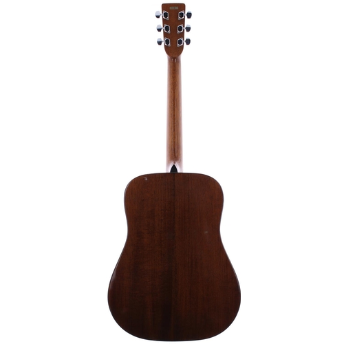 129 - 1980s Washburn D-15ML left-handed acoustic guitar, made in Japan; Body: mahogany, small lacquer clou... 