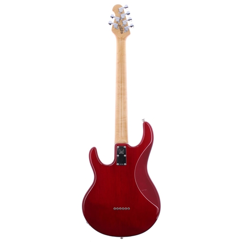 134 - 1990 Ernie Ball Music Man Silhouette SSS electric guitar, made in USA, ser. no. 9xxx6; Body: trans r... 