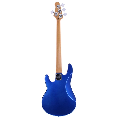 143 - 2005 OLP Ernie Ball Licenced MM2 bass guitar, made in China; Body: metallic blue finish with matchin... 