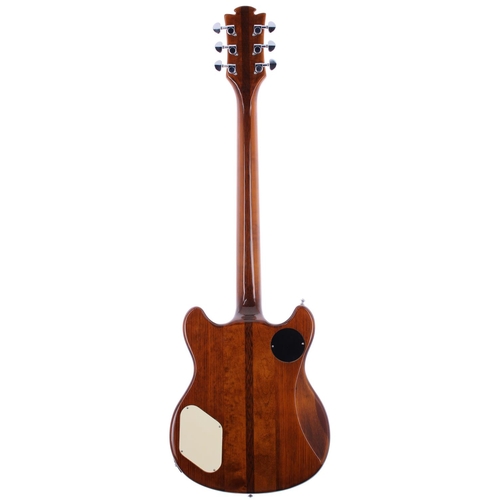 153 - Roberto Brandoni made Eko M-20 electric guitar; Body: walnut finish, a few dings, one long lacquer l... 