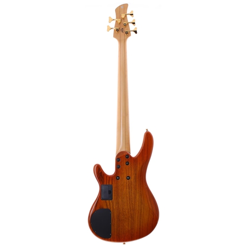 160 - Yamaha TRB-5 II F fretless bass guitar, made in Japan, ser. no. 9xxxx0; Body: amber finish; Neck: ma... 