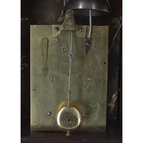 1329 - Interesting English mahogany double fusee bracket clock with rare Sully's escapement, with foliate e... 