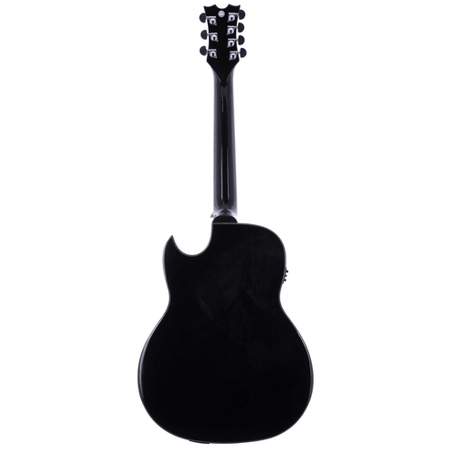 169 - 2015 Dean Ex Ultra 7 FMTBK seven string electro-acoustic guitar, made in China; Body: trans black fi... 