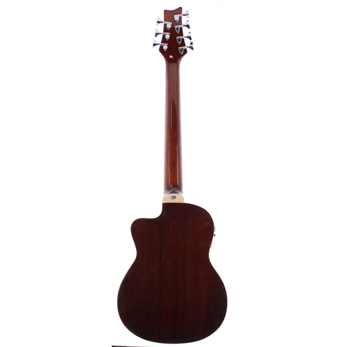 175 - Maestro AW-7 bass electro-acoustic seven string bass guitar; Back and sides: laminated mahogany, min... 