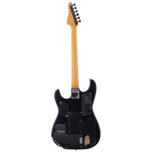 183 - 1980s Casio PG-380 electric guitar, made in Japan, ser. no. Txxxxx3; Body: black finish, dings, scuf... 