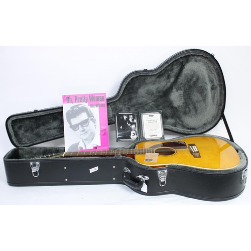 188 - 2009 Epiphone Roy Orbison FT-112 Bard 'Oh Pretty Woman' twelve string acoustic guitar; Back and side... 