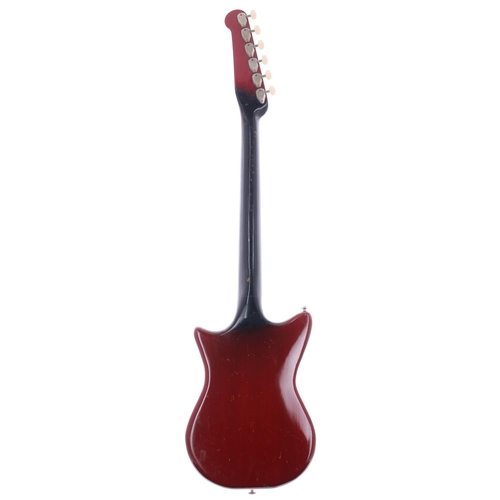 208 - Burns Sonic electric guitar, made in England, circa 1962; Body: red finish, rubbing to arm contour, ... 