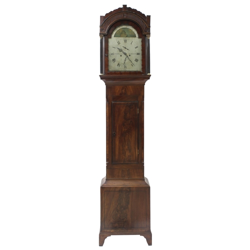 1833 - Mahogany eight day longcase clock, the 12