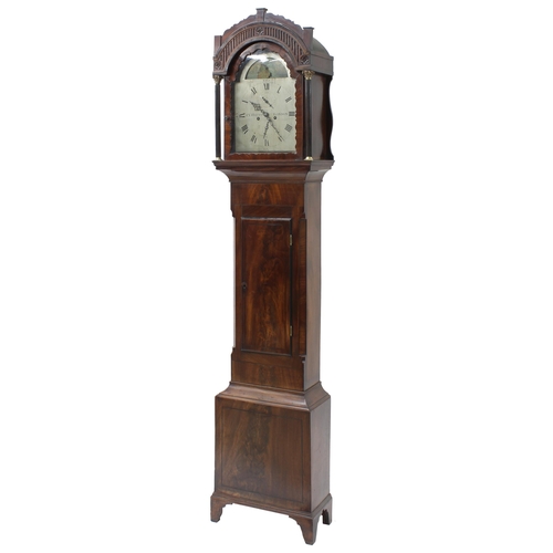 1833 - Mahogany eight day longcase clock, the 12