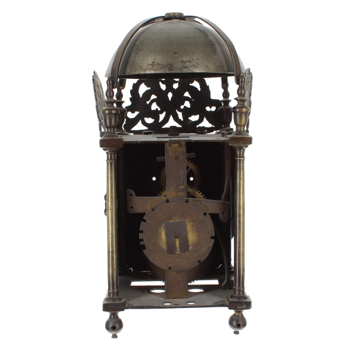 1324 - English brass lantern clock, the 6.25