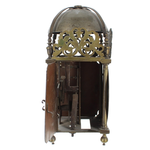 1324 - English brass lantern clock, the 6.25