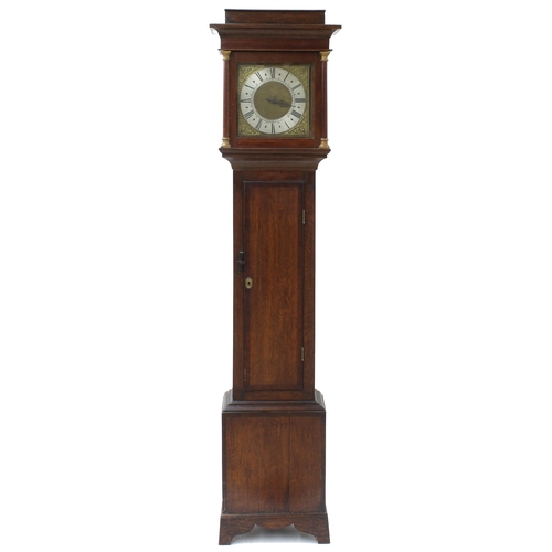 1805 - Oak thirty hour longcase clock, the 10.5