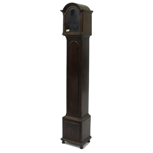 1818 - Oak grandmother clock case with aperture for an 8