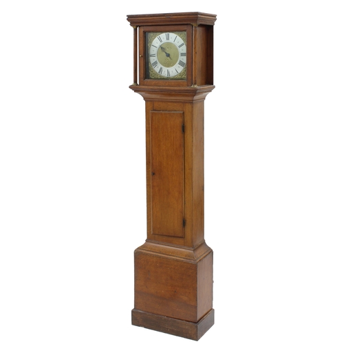 1822 - Light oak thirty hour longcase clock, the 11