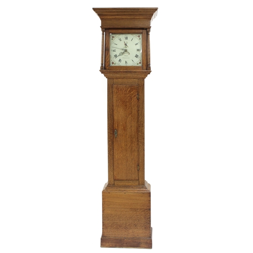 1825 - Oak thirty hour longcase clock, the 11