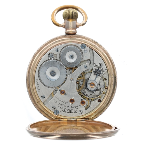 American Waltham Equity gold filled lever pocket watch circa 1908 signed 15 jewel movement no