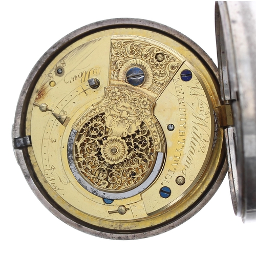 Early 19th century silver verge pair cased pocket watch, Birmingham ...
