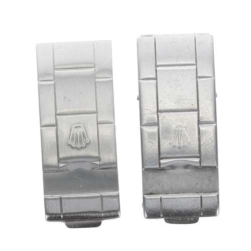 479 - Rolex - two Submariner stainless steel bracelet clasps, ref. 93153 (2)