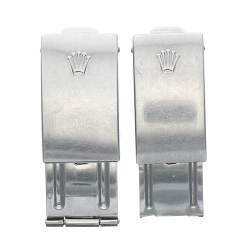 480 - Rolex - two stainless steel bracelet clasps, ref. 78350 (2)