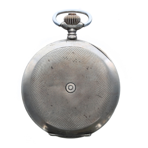 532 - Junghans silver (0.800) lever hunter pocket watch, signed gilt movement with compensated balance and... 