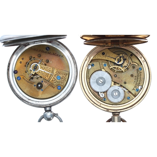 538 - American Waltham 'SOL' gold filled lever hunter pocket watch, no. 8683487, circa 1898 51mm (lacking ... 