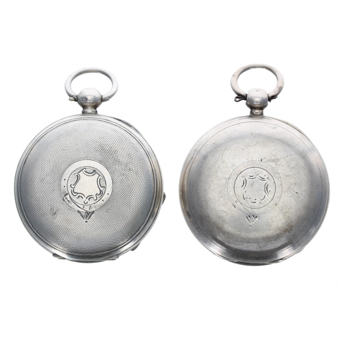 551 - Two silver American Waltham lever pocket watches for repair, 50mm and 51mm