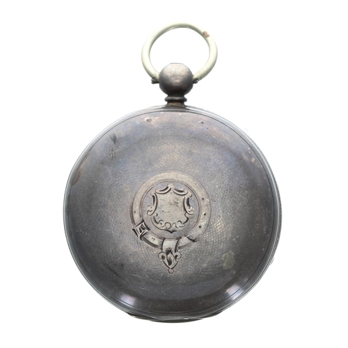 557 - Victorian silver fusee lever pocket watch with Liverpool windows in need of repair, London 1856, the... 