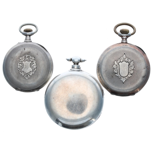 560 - 19th century silver pair cased fusee lever pocket watch, Chester 1894, unsigned movement, no. 70864,... 